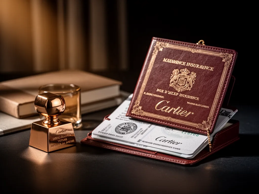 Petite voiture sans permis garée dans une rue résidentielle avec un dossier d'assurance posé sur le capot