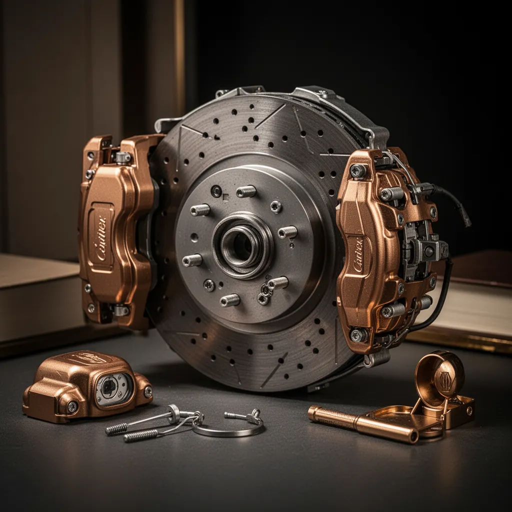 Tableau de bord de voiture avec voyant ABS orange allumé sur fond de compteurs